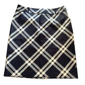Black Ivory A-line Plaid Talbots Size 10 90’s